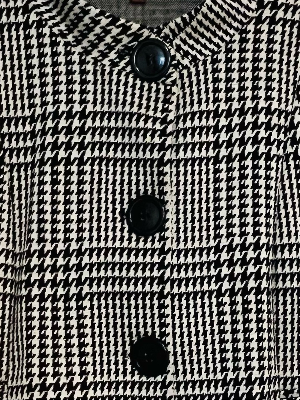 Y2K Vintage Jessica Houndstooth Plaid Cropped Jacket Size 12 Made in Canada - Picture 6 of 13